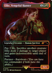Ellie, Vengeful Hunter (The Last Of Us) (Secret Lair) (Borderless)\nPromo: General\nSingle\nMagic The Gathering