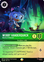 Webby Vanderquack - Mystery Enthusiast (Epic)
Whispers in the Well
Single
Lorcana