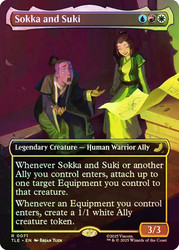 Sokka and Suki (Borderless)\nAvatar: The Last Airbender Eternal Variants\nSingle\nMagic The Gathering