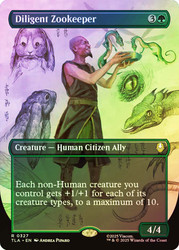Diligent Zookeeper (Borderless)\nAvatar: The Last Airbender - Variants\nSingle\nMagic The Gathering
