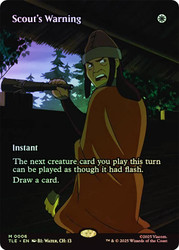 Scout's Warning (Borderless)\nAvatar: The Last Airbender Eternal Variants\nSingle\nMagic The Gathering