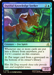 Dutiful Knowledge Seeker\nAvatar: The Last Airbender Eternal\nSingle\nMagic The Gathering