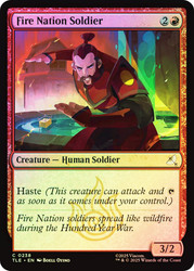 Fire Nation Soldier
Avatar: The Last Airbender Eternal
Single
Magic: The Gathering