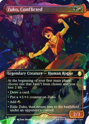 Zuko, Conflicted (Borderless)\nAvatar: The Last Airbender - Variants\nSingle\nMagic The Gathering