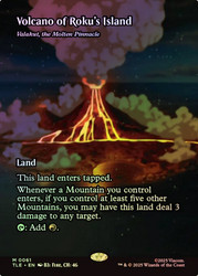 Valakut, the Molten Pinnacle (Volcano of Roku's Island) (Borderless)\nAvatar: The Last Airbender Eternal Variants\nSingle\nMagic The Gathering