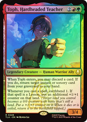 Toph, Hardheaded Teacher (Prerelease) (Avatar: The Last Airbender)
Promo
Single
Magic: The Gathering