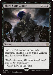 Black Sun's Zenith
Lorwyn Eclipsed Commander
Single
Magic: The Gathering