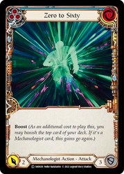 Zero to Sixty (Blue)
Dash Blitz Deck
Single
Flesh and Blood