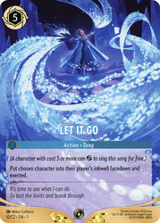 Let It Go (#010) (Challenge)
Promotional Cards
Single
Lorcana