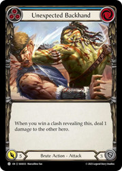 Unexpected Backhand (Blue)
Kayo Silver Age Deck
Single
Flesh and Blood