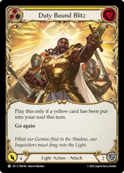 Duty Bound Blitz (Yellow)
Compendium of Rathe
Single
Flesh and Blood