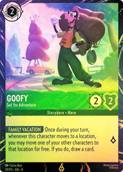 Goofy - Set for Adventure (Disney Park Release)
Promotional Cards
Single
Lorcana