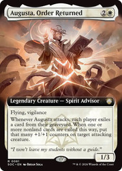 Augusta, Order Returned
Secrets of Strixhaven Commander
Single
Magic: The Gathering
