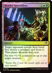 Render Speechless
Secrets of Strixhaven
Single
Magic: The Gathering