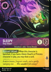Sleepy - Deep Sleeper
Wilds Unknown
Single
Lorcana