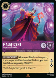 Maleficent - Imperious Traveler
Wilds Unknown
Single
Lorcana