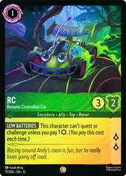 RC - Remote-Controlled Car
Wilds Unknown
Single
Lorcana