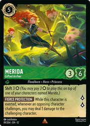 Merida - Gifted Archer
Wilds Unknown
Single
Lorcana