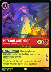Preston Whitmore - Expedition Financier
Wilds Unknown
Single
Lorcana