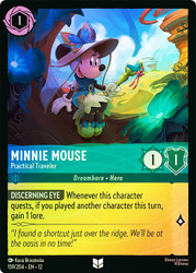 Minnie Mouse - Practical Traveler
Wilds Unknown
Single
Lorcana