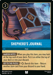 Shepherd's Journal
Wilds Unknown
Single
Lorcana