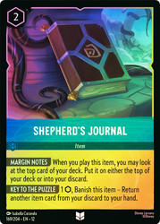 Shepherd's Journal
Wilds Unknown
Single
Lorcana