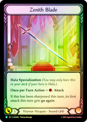 Zenith Blade
Armory Deck Origins: Hala
Single
Flesh and Blood
