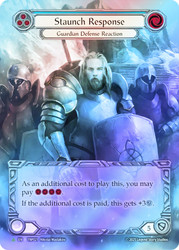 Staunch Response (Blue) (Tournament Pack)
Promotional Cards
Single
Flesh and Blood
