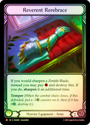 Reverent Rerebrace
Armory Deck Origins: Hala
Single
Flesh and Blood
