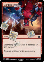 Lightning Bolt (#0042) (Marvel)
Secret Lair Drop
Single
Magic: The Gathering