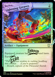 Lightning Greaves (#0382) (Marvel)
Secret Lair Drop
Single
Magic: The Gathering