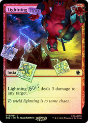 Lightning Bolt (#0042) (Marvel)
Secret Lair Drop
Single
Magic: The Gathering