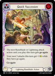 Quick Succession (Red)
Omens of the Third Age
Single
Flesh and Blood