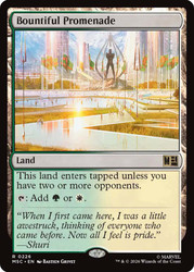 Bountiful Promenade
Marvel Super Heroes Commander
Single
Magic: The Gathering