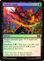 Sadistic Slash
Marvel Super Heroes Commander
Single
Magic: The Gathering