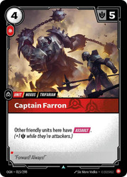 Captain Farron
Origins
Single
Riftbound: League of Legends TCG