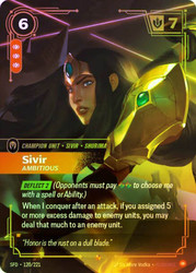 Sivir - Ambitious
Spiritforged
Single
Riftbound: League of Legends TCG