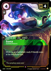Sona - Harmonious
Origins
Single
Riftbound: League of Legends TCG