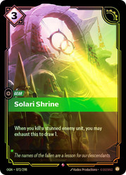Solari Shrine
Origins
Single
Riftbound: League of Legends TCG