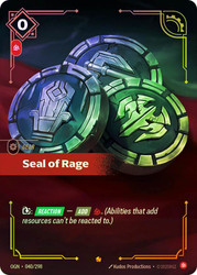 Seal of Rage
Origins
Single
Riftbound: League of Legends TCG