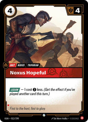 Noxus Hopeful
Origins
Single
Riftbound: League of Legends TCG