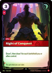 Right of Conquest
Unleashed
Single
Riftbound: League of Legends TCG