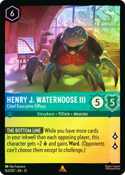 Henry J. Waternoose III - Chief Executive Officer
Attack of the Vine!
Single
Lorcana