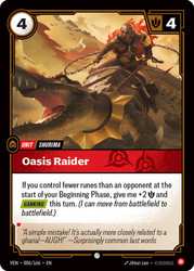 Oasis Raider
Vendetta
Single
Riftbound: League of Legends TCG