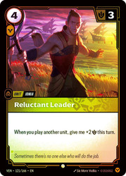Reluctant Leader
Vendetta
Single
Riftbound: League of Legends TCG