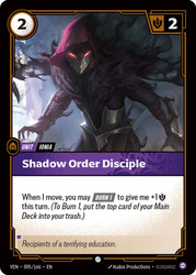 Shadow Order Disciple
Vendetta
Single
Riftbound: League of Legends TCG