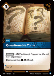 Questionable Tome
Vendetta
Single
Riftbound: League of Legends TCG