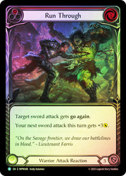 Run Through (Red)
Mastery Pack Warrior
Single
Flesh and Blood