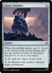 Giant's Boulder
The Hobbit
Single
Magic: The Gathering