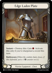 Edge Laden Plate
Mastery Pack Warrior
Single
Flesh and Blood